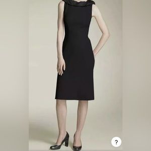 DVF DianeVon Furstenberg Pansy Black Knee Length, Open Back Dress - size 10